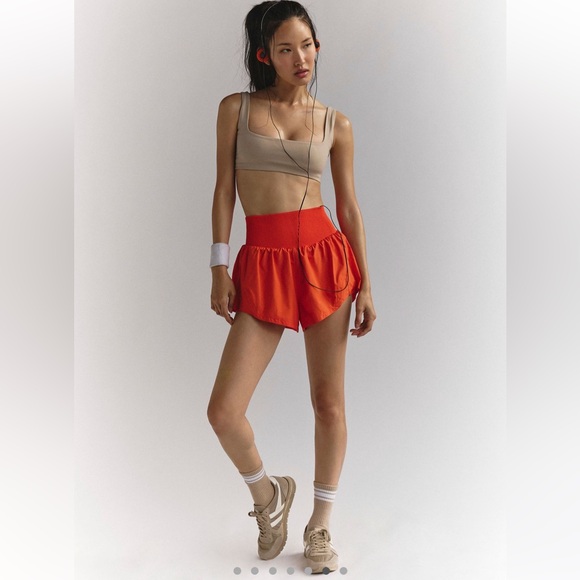 Free People X FP Movement Carpe Diem Shorts in Flame NWT - Picture 6 of 7